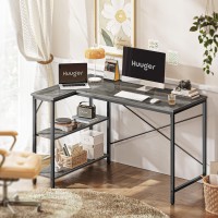 Huuger L Shaped Desk 47 Inches Computer Desk With Reversible Storage Shelves Gaming Desk Corner Desk Home Office Desks Writi