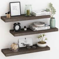 Fixwal 24In Floating Shelves For Wall Wall Shelves With Invisible Brackets Farmhouse Wall Decor For Bathroom Living Room Bedr