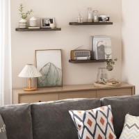 Fixwal 24In Floating Shelves For Wall Wall Shelves With Invisible Brackets Farmhouse Wall Decor For Bathroom Living Room Bedr