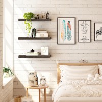 Fixwal 24In Floating Shelves For Wall Wall Shelves With Invisible Brackets Farmhouse Wall Decor For Bathroom Living Room Bedr