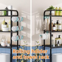 Simple Trending 3 Tier Over The Toilet Rack  Shelf Bathroom  Bathroom Stand Organizer Space Saver  Black