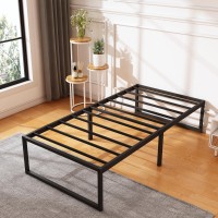 Xinxinyan 14 Inch Twin Bed Frame No Box Spring Needed Heavy Duty Metal Platform Bed Frame Twin Strong Steel Slats Support No