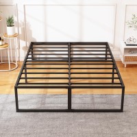 Xinxinyan 14 Inch King Bed Frame No Box Spring Needed Heavy Duty Metal Platform King Size Bed Frame Strong Steel Slats Suppor