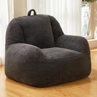 Homguava Bean Bag Chair Sherpa Bean Bag Lazy Sofa Beanbag Chairs For Adults With High Density Foam Filling Modern Accent Chairs