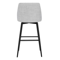 Chita Swivel Barstools Fsc Certified Upholstered Fabric Bar Stools Set Of 2 Metal Base 303 Seat Height White Multicolor