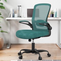 Office Chair, Ergonomic Desk Chair With Adjustable Lumbar Support, High Back Mesh Computer Chair With Flip-Up Armrests-Bifma Passed Task Chairs, Executive Chair For Home Office (Green, Modern)