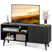 Wlive Tv Stand For 55 Inch Tvs Entertainment Center With Storage Cabinet Midcentury Tv Stands For Living Room And Bedroom 50