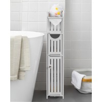 Aojezor Bathroom Storage Cabinet Small Bathroom Storage Cabinet Toilet Paper Cabinet Fit For Mega Roll White