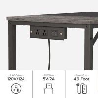 Hoobro Computer Desk Home Office Desk With Power Outlet Modern Study Writing Desk With 3 Hooks For Study Room Home Office St