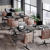 Hoobro Computer Desk Home Office Desk With Power Outlet Modern Study Writing Desk With 3 Hooks For Study Room Home Office St