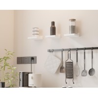 Qsqueen Small Floating Shelves Mini Shelves Hanging Display 5 Inch Wall Shelf For Bathroom Livingroom Bedroom 3 Pack With 2 Typ