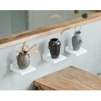 Qsqueen Small Floating Shelves Mini Shelves Hanging Display 5 Inch Wall Shelf For Bathroom Livingroom Bedroom 3 Pack With 2 Typ