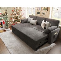 Vanacc Sleeper Sofa Sofa Bed 2 In 1 Pull Out Couch Bed With Storage Chaise For Living Room Sofa Sleeper With Pull Out Bed Gr