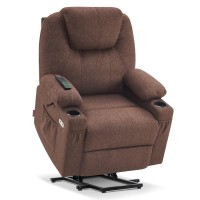 Mcombo Small Power Lift Recliner Chair Sofa With Massage And Heat For Petite Elderly 3 Positions And Usb Ports Extended Footre