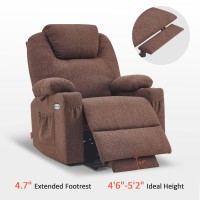 Mcombo Small Power Lift Recliner Chair Sofa With Massage And Heat For Petite Elderly 3 Positions And Usb Ports Extended Footre