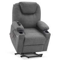 Mcombo Small Power Lift Recliner Chair Sofa With Massage And Heat For Petite Elderly 3 Positions Cup Holders And Usb Ports E