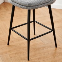 Chita Counter Height Swivel Barstools Fsc Certified Upholstered Fabric Bar Stools Set Of 3 Metal Base 272 Seat Height Gre