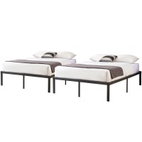 Vecelo 14 Inch Full Size Metal Platform Bed Frame,Modern(2 Set)