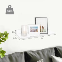 Fixwal Acrylic Floating Shelves 9In Floating Wall Mounted Shelves Set Of 3 Wall Decoration Storage Shelf For Living Room Ba