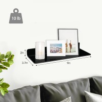 Fixwal Acrylic Floating Shelves 9In Adhesive Wall Shelves Set Of 3 Display Ledges For Storage Decoration Shelf For Living Ro