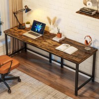 Tribesigns 78.7 Inch Double Computer Desk, Extra Long 2 Person Desk Workstation, Large Office Desk Study Writing Table For Home Office