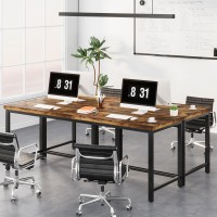 Tribesigns 78.7 Inch Double Computer Desk, Extra Long 2 Person Desk Workstation, Large Office Desk Study Writing Table For Home Office