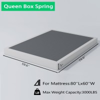 Aldrich 5 Inch Heavy Duty Metal Box Spring Mattress Foundation 3000Lbs Max Weight Capacitynonslipno Noiseeasy Assemblyeasy