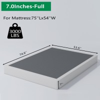 Aldrich 7 Inch Heavy Duty Metal Box Spring Mattress Foundation 3000Lbs Max Weight Capacitynonslipno Noiseeasy Assemblyeasy