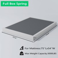 Aldrich 5 Inch Heavy Duty Metal Box Spring Mattress Foundation 3000Lbs Max Weight Capacitynonslipno Noiseeasy Assemblyeasy