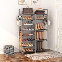 Rojasop Shoe Rack Shoe Storage Organizer For Closet Entryway Garage Bedroom 8 Tier Tall Metal Shoe Shelf For 2632 Pairs Boots