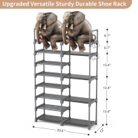 Rojasop Shoe Rack Shoe Storage Organizer For Closet Entryway Garage Bedroom 8 Tier Tall Metal Shoe Shelf For 2632 Pairs Boots