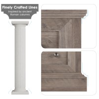 Facbotall 6 Drawer Dresser 56 Tall Dresser With Mental Double Handles Chest Of Drawers For Hallway Living Room Wash Gray