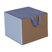 Ecr4Kids Softzone Adult Cozy Cube, Flexible Seating, Earthtone