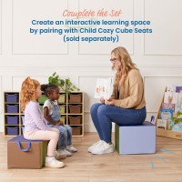 Ecr4Kids Softzone Adult Cozy Cube, Flexible Seating, Earthtone