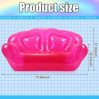 Kigley Transparent Inflatable Sofa Seat Blow Up Chair Yard Portable Inflatable Couch Air Couch Patio Blow Up Furniture For Campi