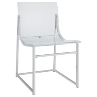Acrylic Dining Side Chair Clear And Chrome