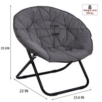 Folding Faux Fur Saucer Chair Portable Folding Soft Moon Chair For Bedroom Dorm Rooms Apartments Lounging Garden And Courtya