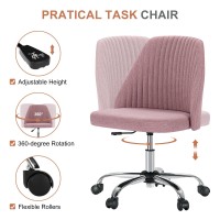 Mcq Office Desk Chair Modern Cute Rolling Vanity Swivel Task Chairs With Wheels Comfortable Back Seat Armless For Home Bedroo