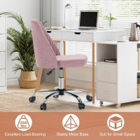 Mcq Office Desk Chair Modern Cute Rolling Vanity Swivel Task Chairs With Wheels Comfortable Back Seat Armless For Home Bedroo