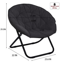 Folding Faux Fur Saucer Chair Portable Folding Soft Moon Chair For Bedroom Dorm Rooms Apartments Lounging Garden And Courtya