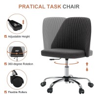 Mcq Office Desk Chair Modern Cute Rolling Vanity Swivel Task Chairs With Wheels Comfortable Back Seat Armless For Home Bedroo