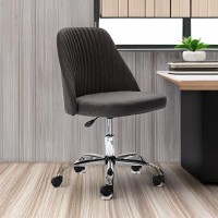 Mcq Office Desk Chair Modern Cute Rolling Vanity Swivel Task Chairs With Wheels Comfortable Back Seat Armless For Home Bedroo