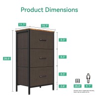 Aodk Dresser For Bedroom Nightstand Small Dresser Chest Of Drawers End Table For Living Room Closet Dresser With 3 Storage Draw