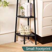 Yoobure Corner Shelf 5Tier Corner Bookshelf With Metal Frame Ladder Corner Shelves Display Shelf For Bedroom Living Room Tal