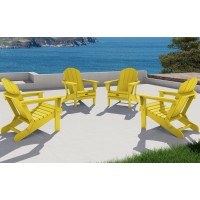 Serwall Foldable Adirondack Chair Set Of 4 For Patio Garden Outdoors Fire Pitlemon