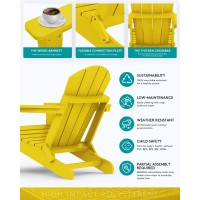 Serwall Foldable Adirondack Chair Set Of 4 For Patio Garden Outdoors Fire Pitlemon