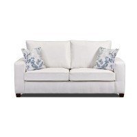 American Furniture Classics Relay Mist Sleeper With Two Throw Pillows Sofas, Soft Washed Cream Tweed