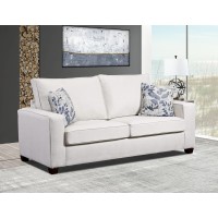 American Furniture Classics Relay Mist Sleeper With Two Throw Pillows Sofas, Soft Washed Cream Tweed