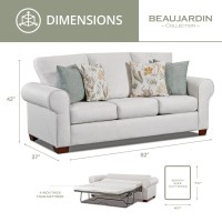 American Furniture Classics Beaujardin 4-Piece Set With Sleeper Sofas, Soft Washed Cream Tweed