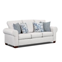 American Furniture Classics Pembroke Sleeper With Four Throw Pillows Sofas, Soft Washed Cream Tweed